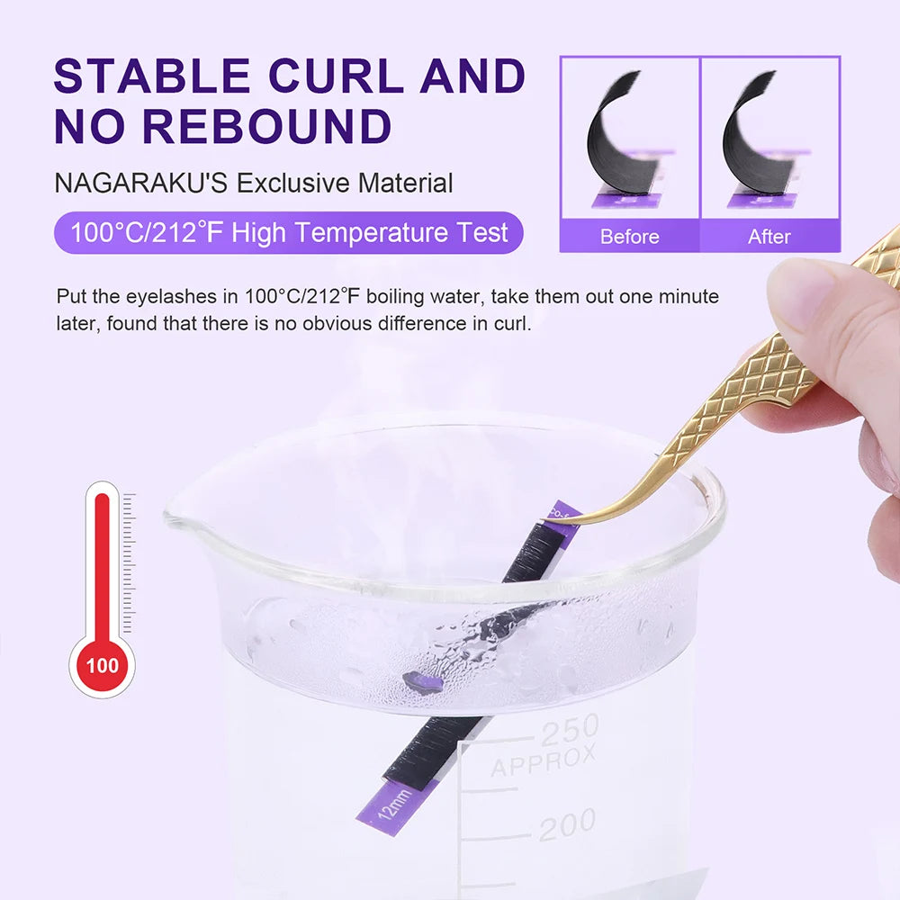 NAGARAKU Classic Individual Eyelash Extensions — 16-Row Tray