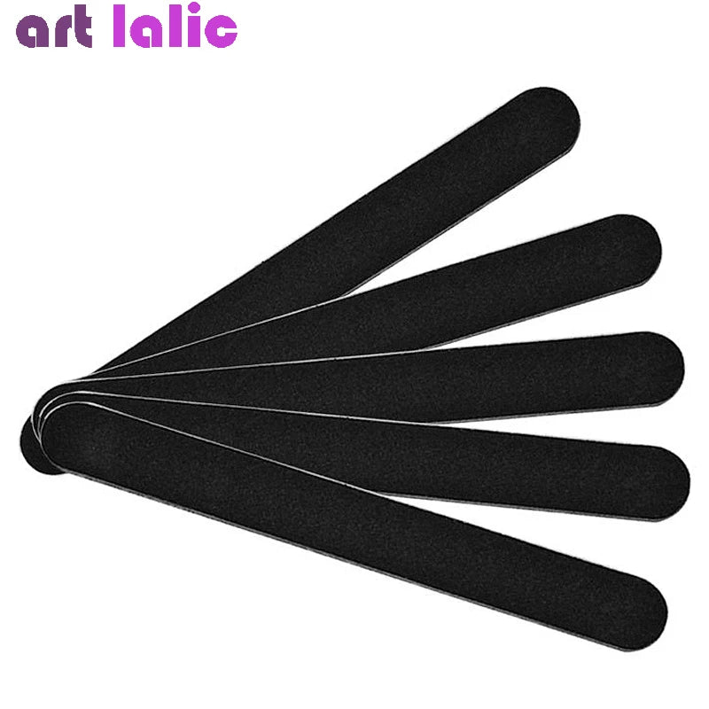 Emery Board Nail Files, 5-Pack — Double-Sided Sandpaper Files
