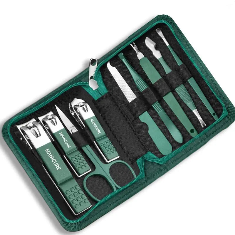 Stainless Steel Manicure & Pedicure Set with Travel Case