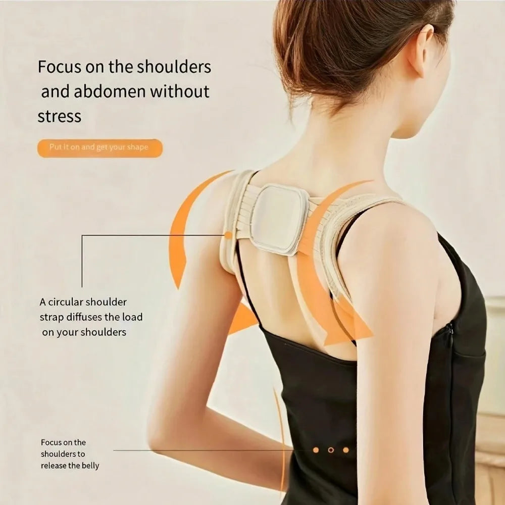 Adjustable Posture Corrector Belt — Upper Back & Neck Support