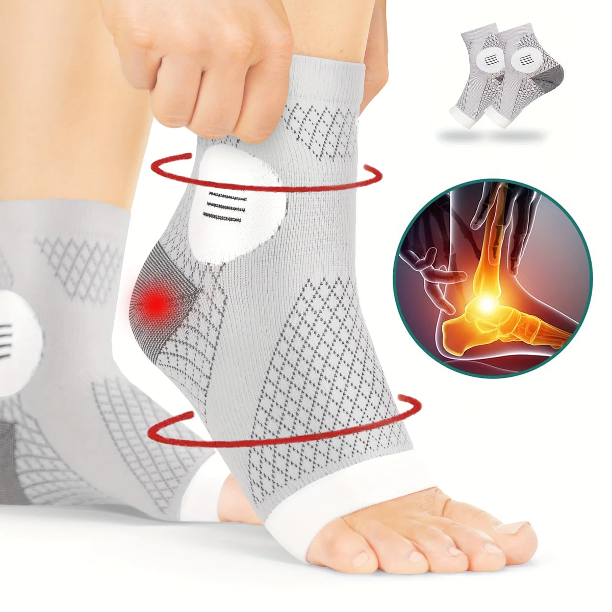 Open-Toe Compression Ankle Sleeves