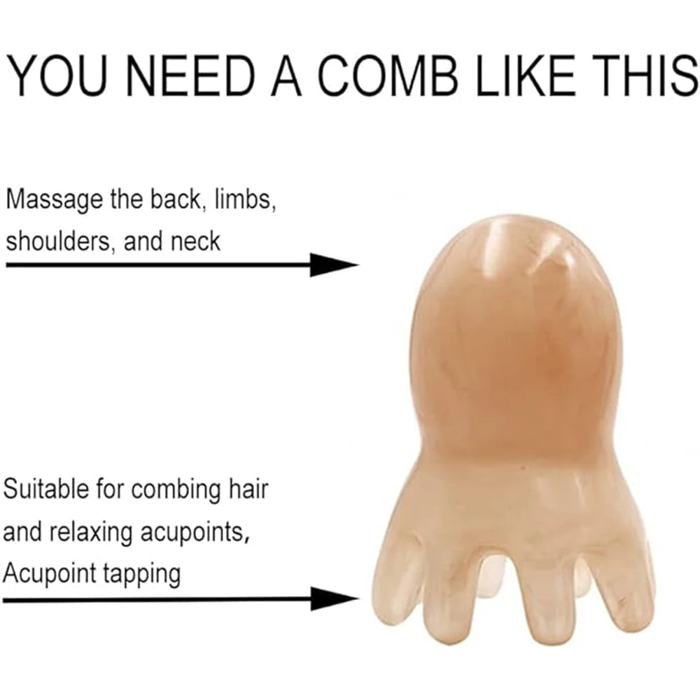 Octopus-Head Scalp Massage Comb