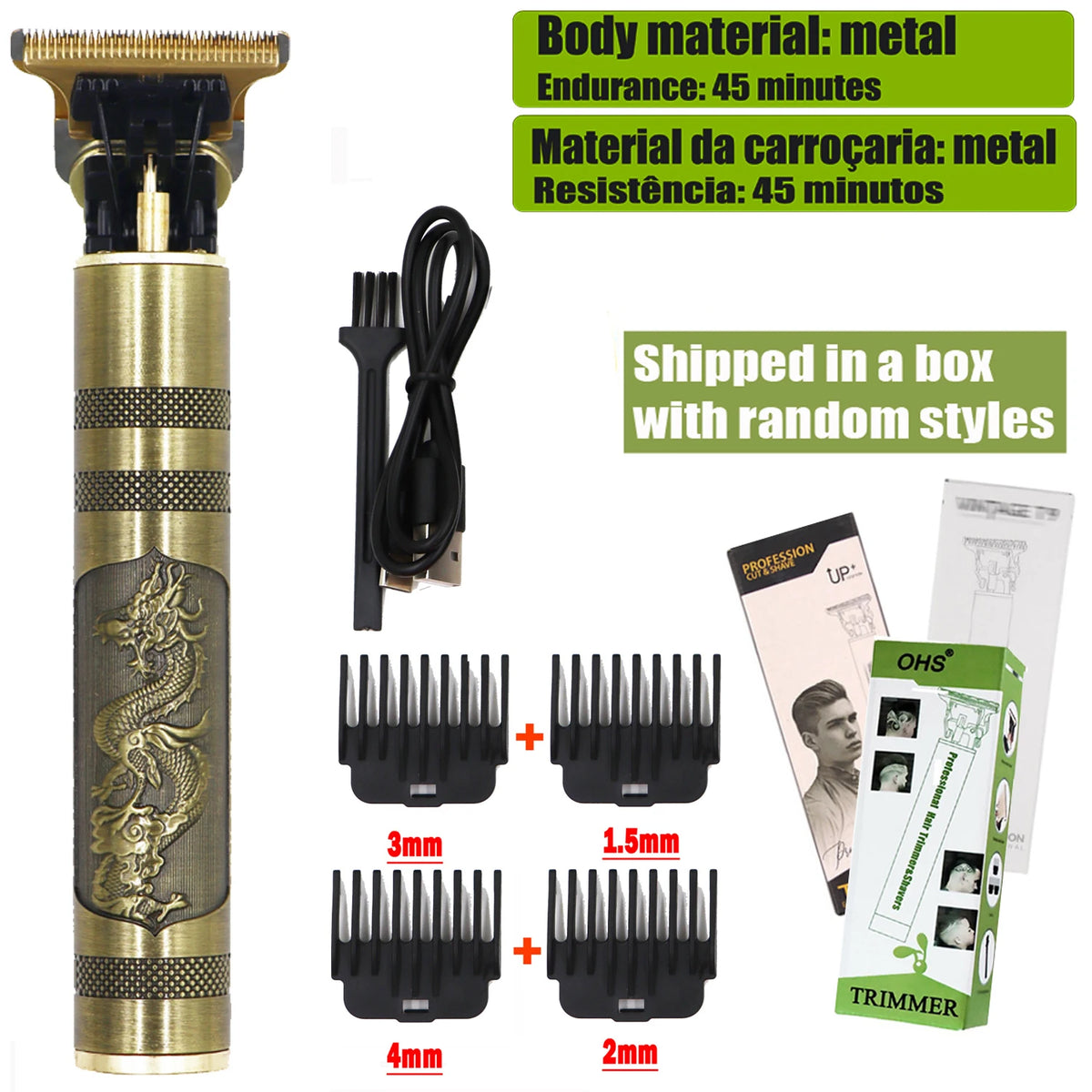 T9 Cordless Electric Hair Clipper & Shaver for Men