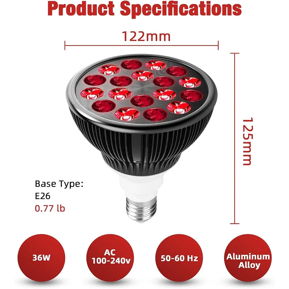 54W Red & Infrared Light Therapy Panel — Face & Body