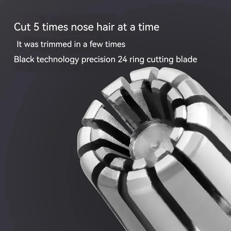 Manual Nose & Ear Hair Trimmer — Stainless Steel, No Battery