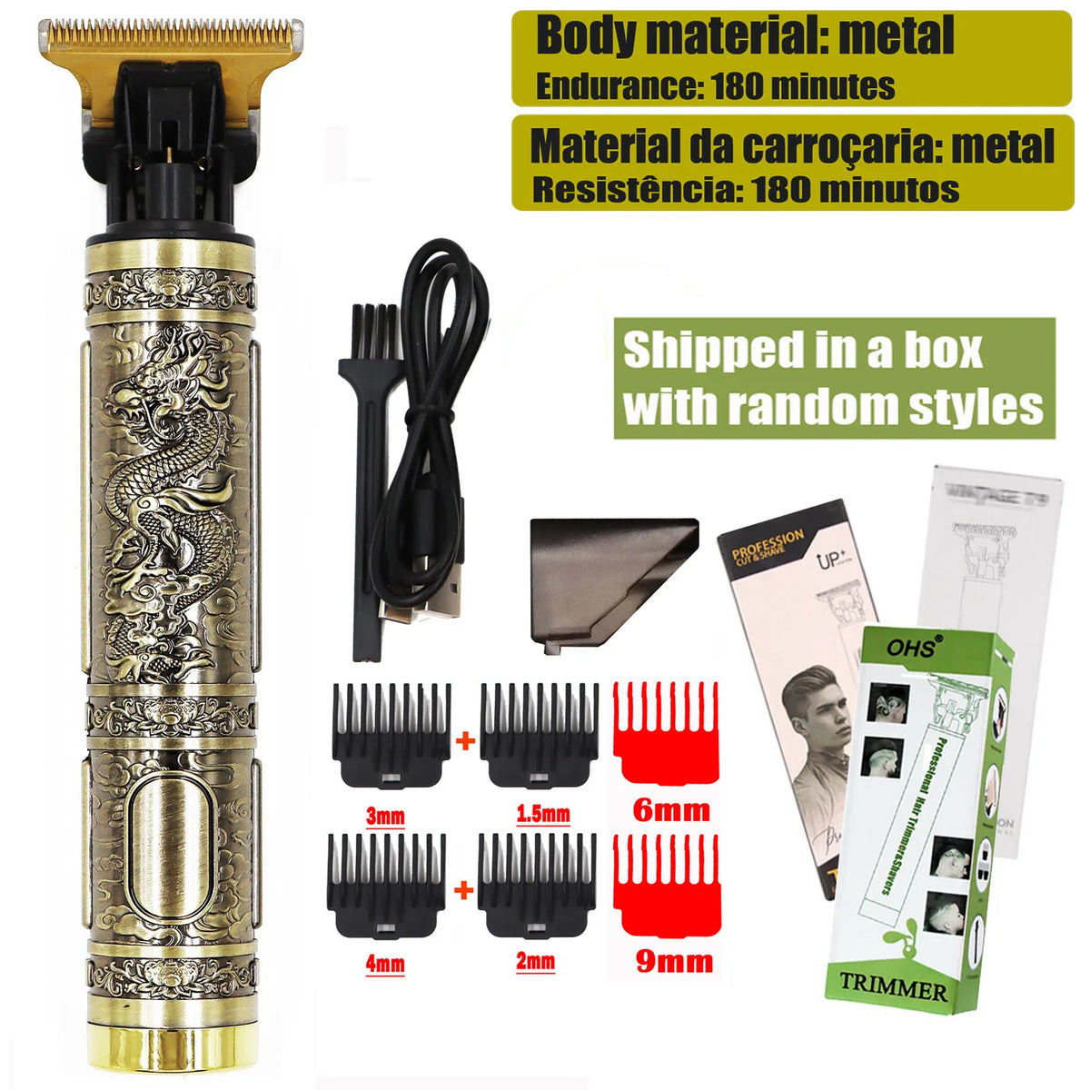 T9 Cordless Electric Hair Clipper & Shaver for Men