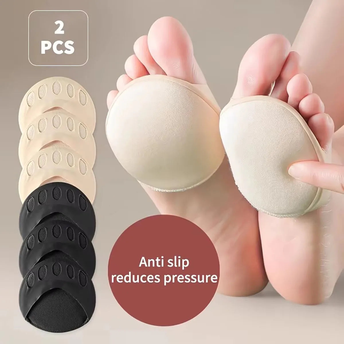 Forefoot Pad Protectors — 2-Pack Breathable Foam Toe Pads