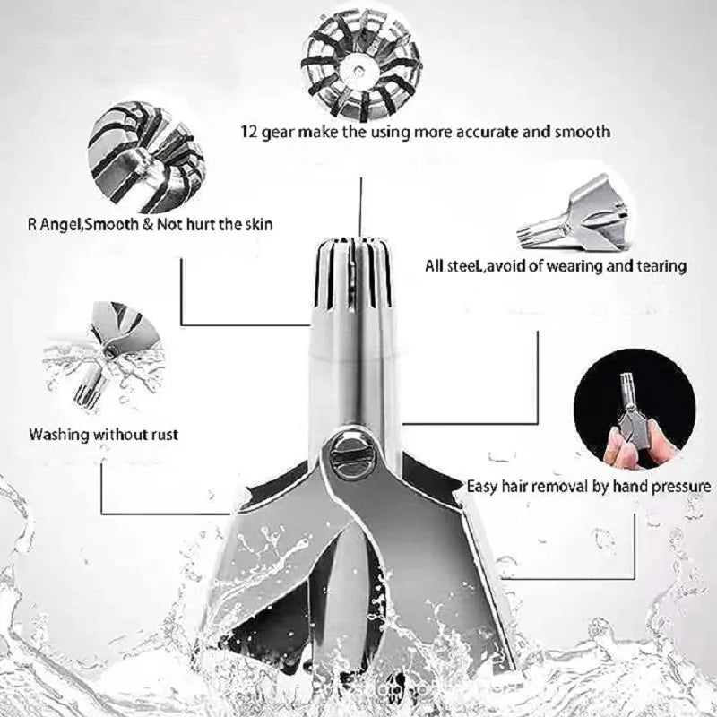 Manual Ear & Nose Hair Trimmer — Washable