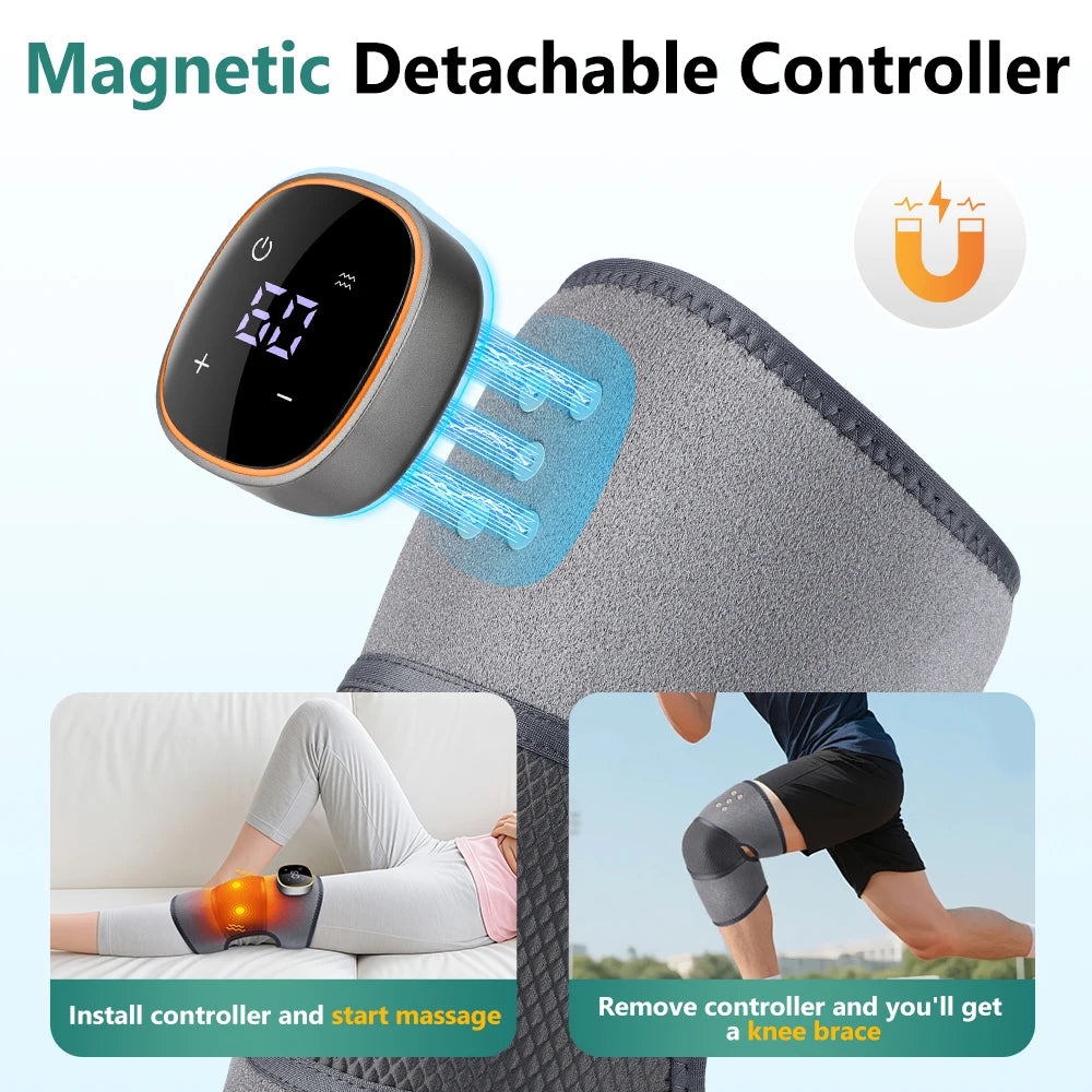 Heated Vibration Knee Massager — 5 Heat Levels, 3 Modes