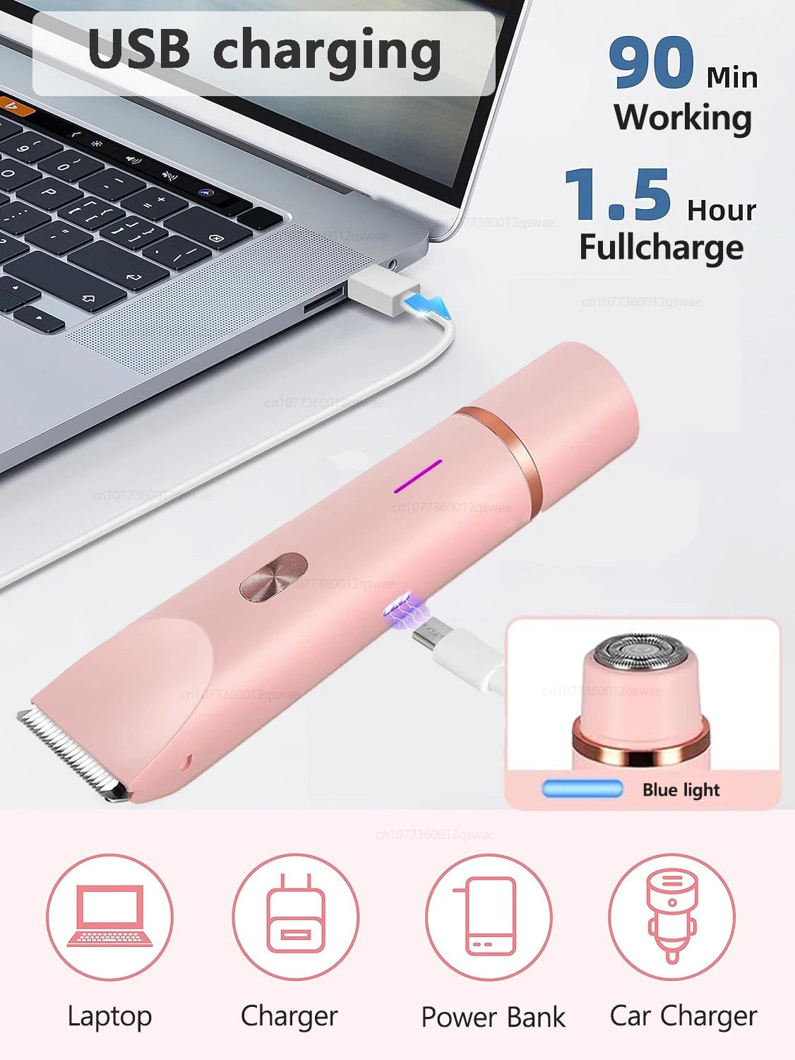 Women's Electric Shaver — Dual-Head Body & Bikini Trimmer