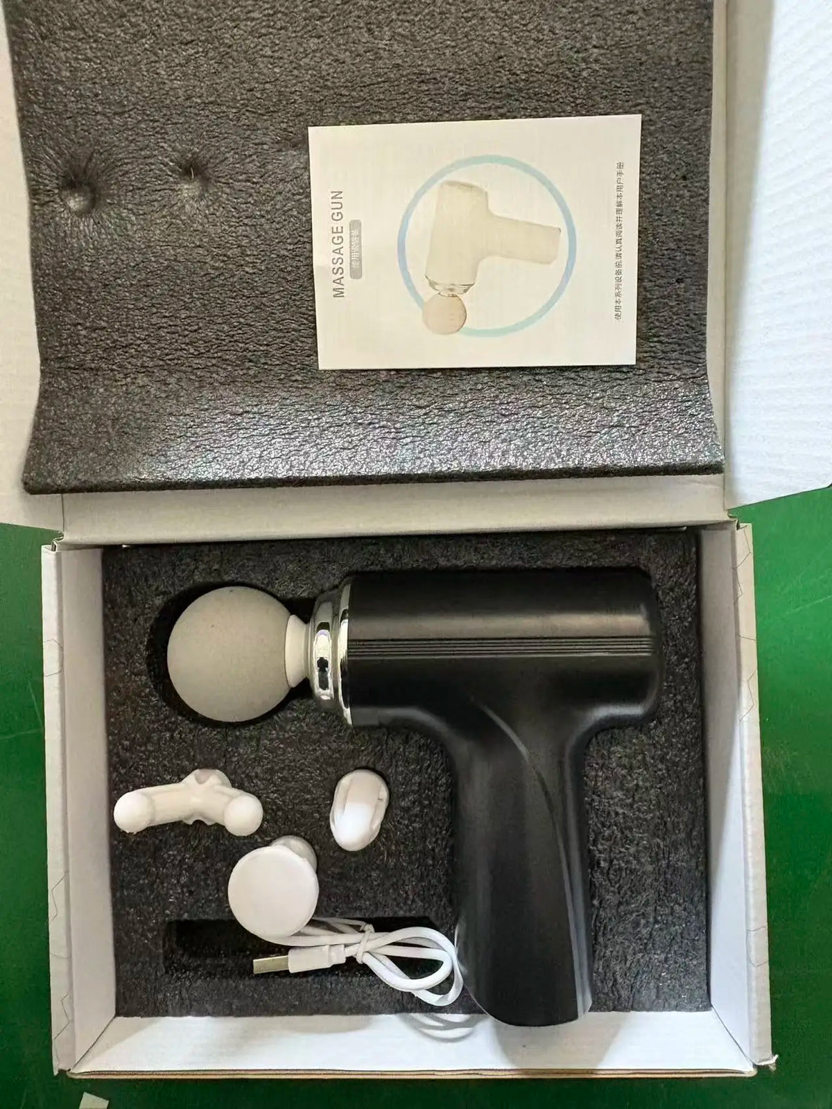 Portable Massage Gun with 4 Heads & LED Display