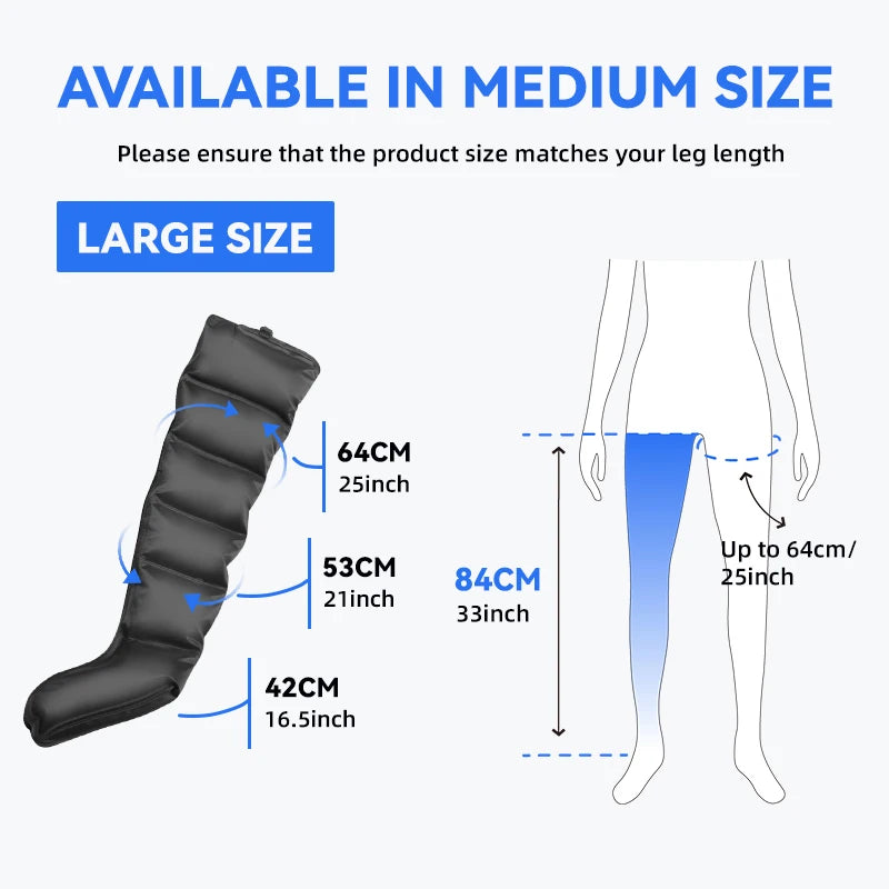 Air Compression Leg Massager with Timed Sessions