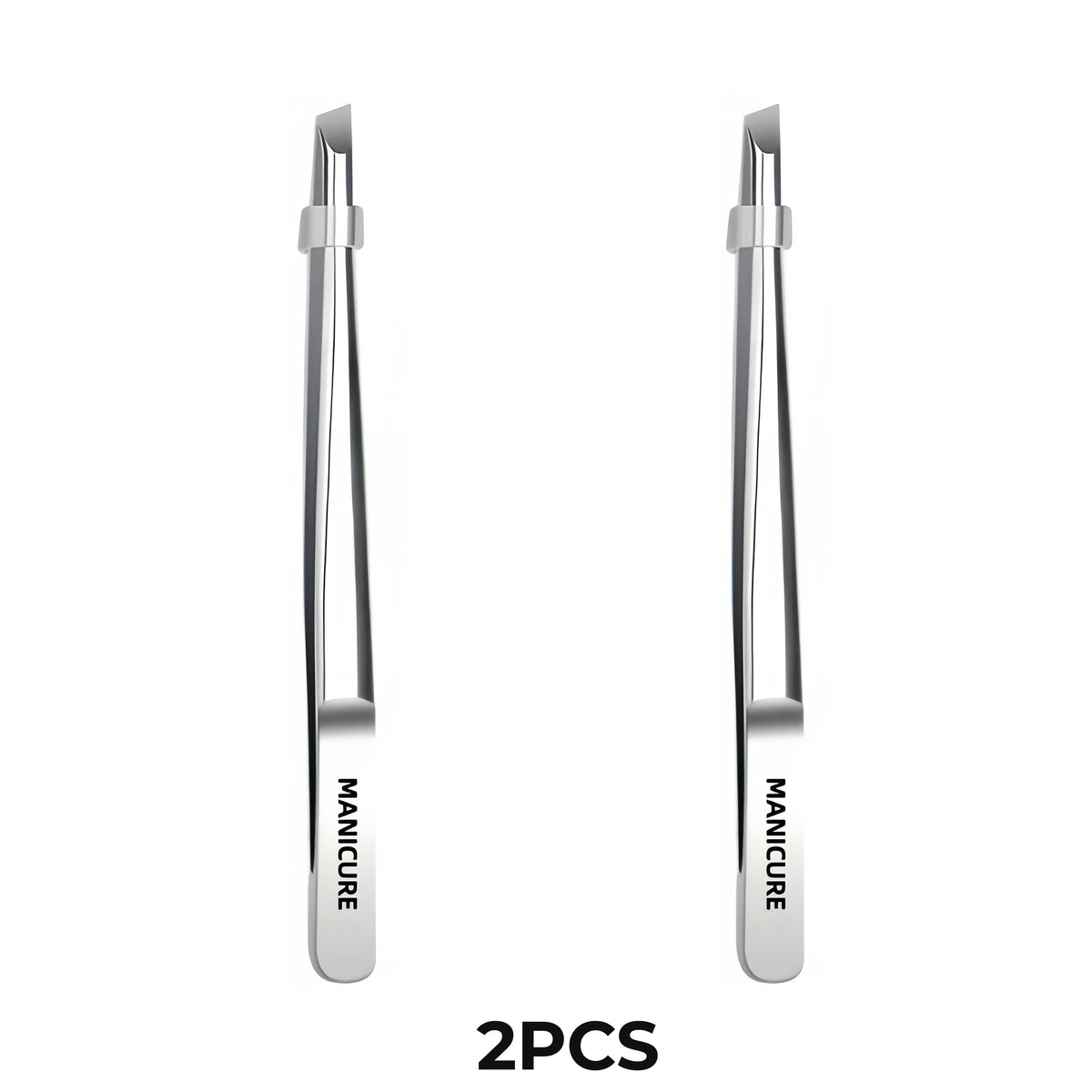 Slant-Tip Stainless Steel Tweezers — Eyebrow Tool
