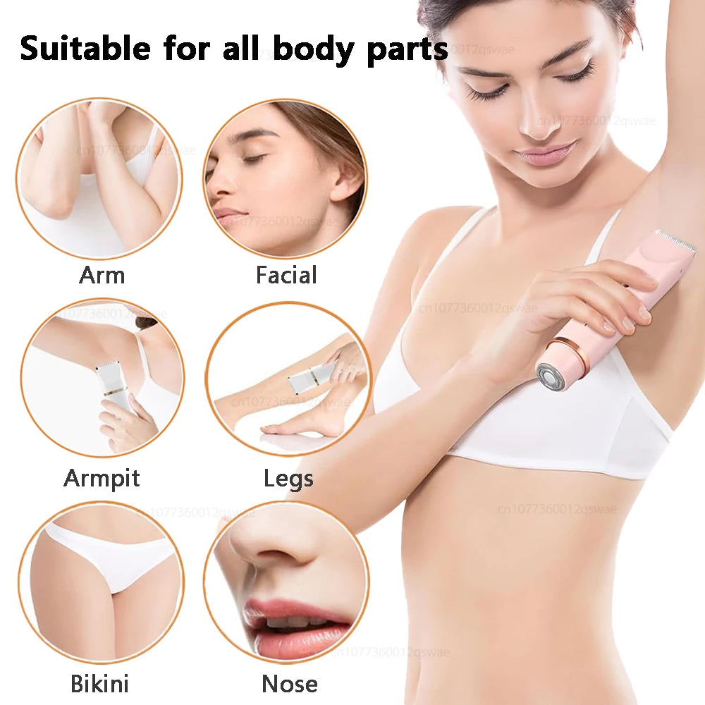 Women's Electric Shaver — Dual-Head Body & Bikini Trimmer