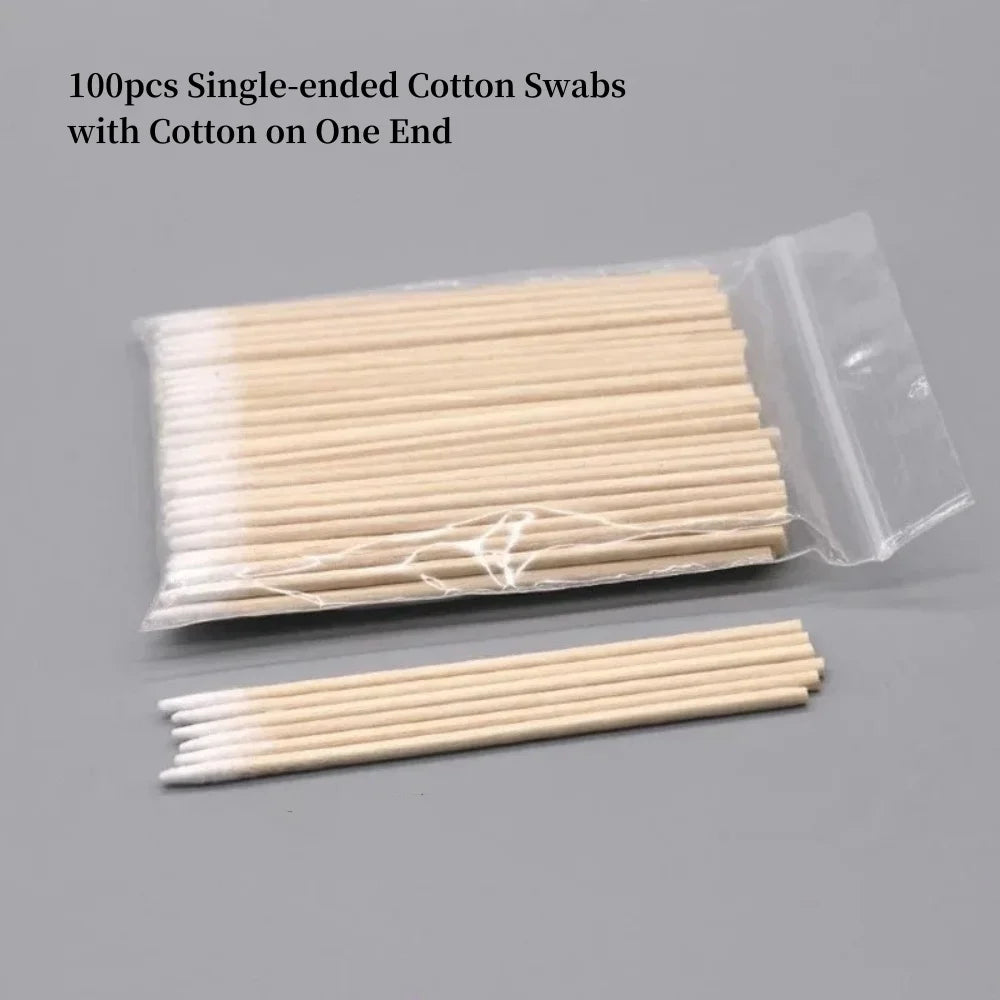 Wooden-Tip Cotton Swabs for Nail Polish & Detail Cleanup
