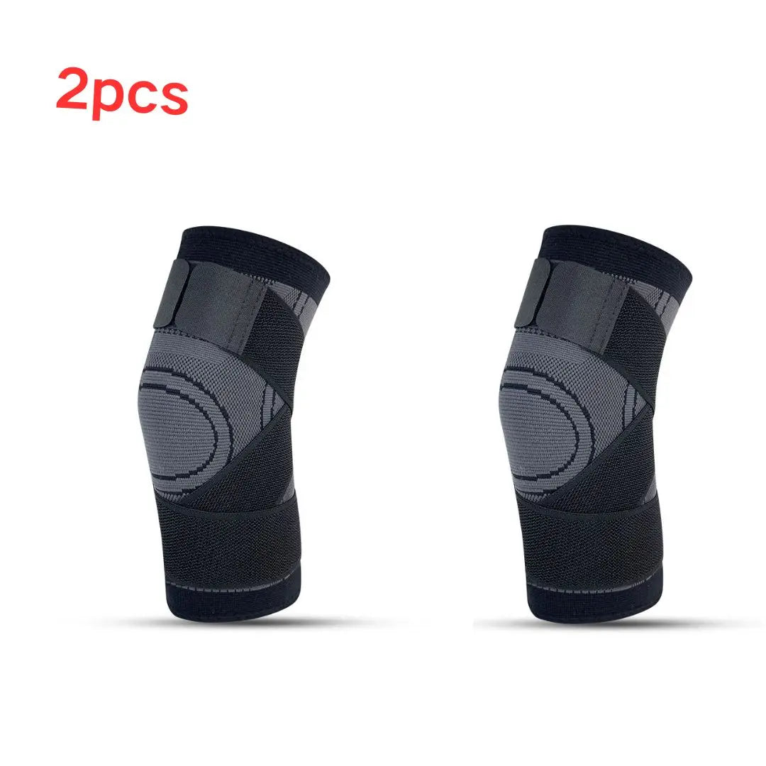Knee Compression Sleeve with Adjustable Straps — All-Day Support
