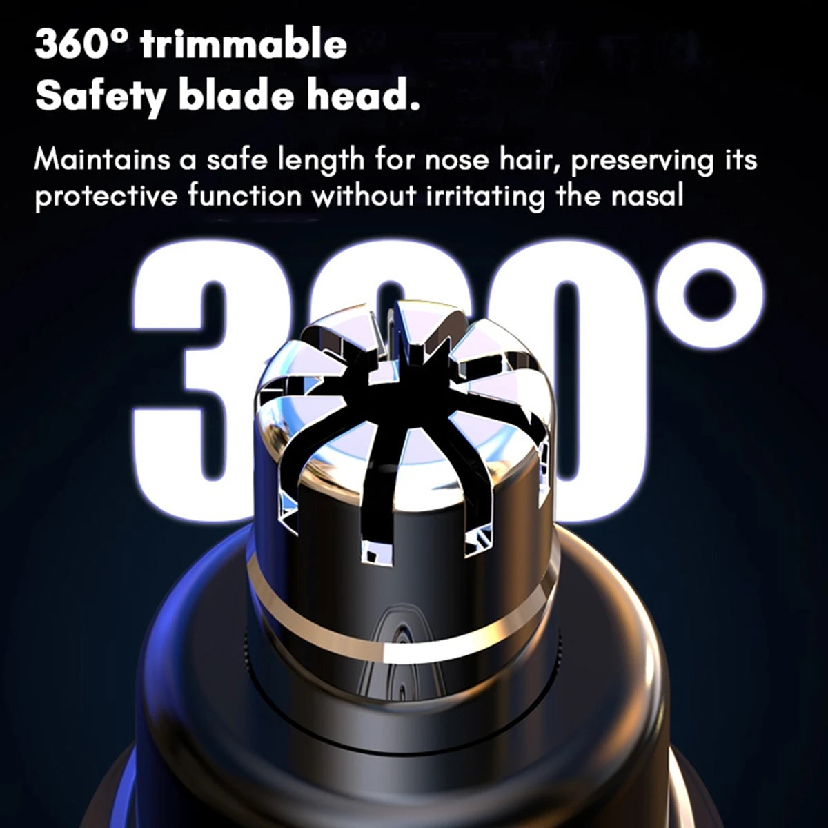 Rechargeable Nose & Ear Hair Trimmer — Compact & Washable