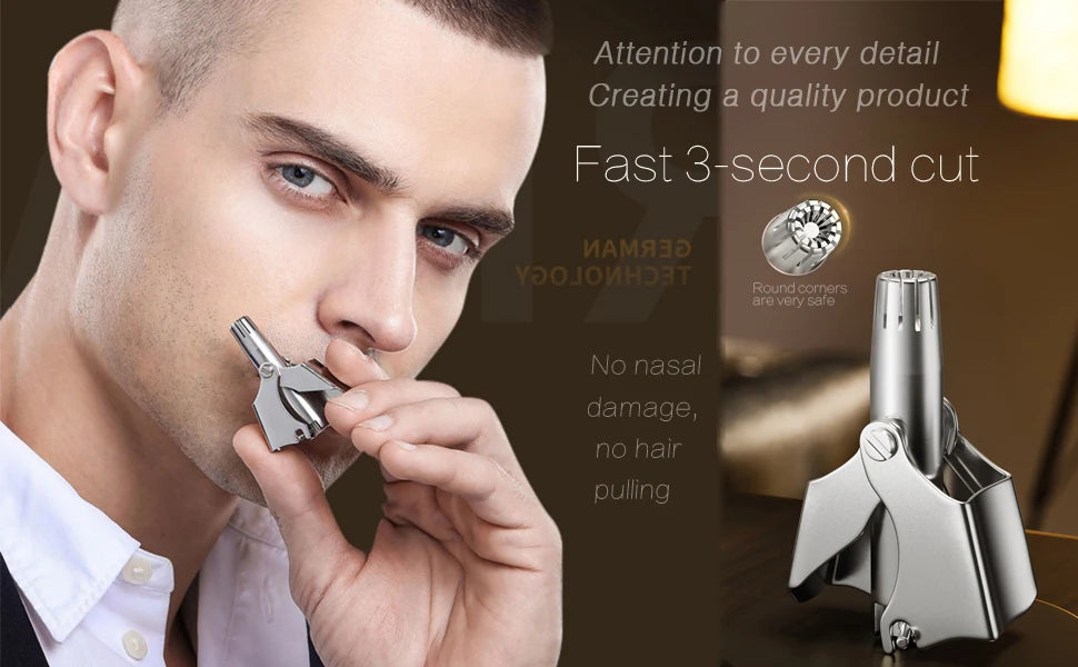 Manual Ear & Nose Hair Trimmer — Washable