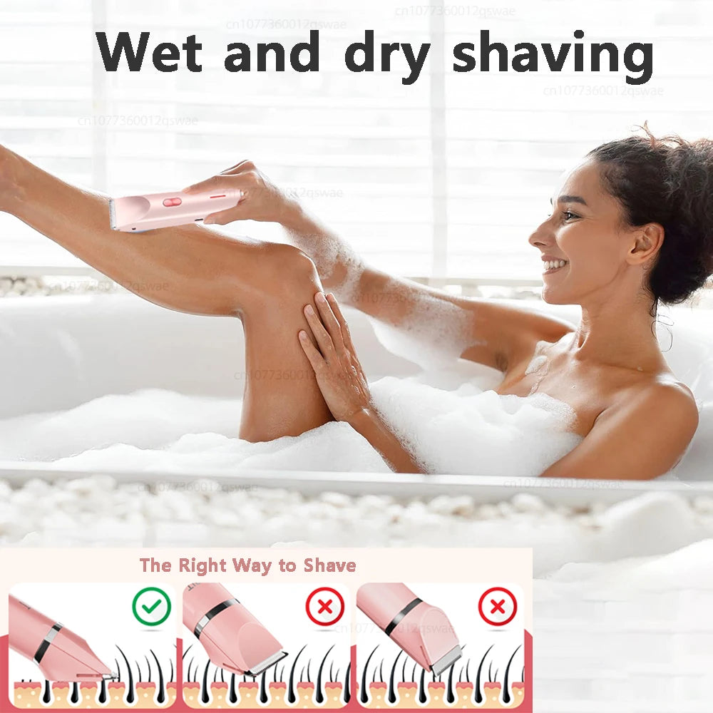 Women's Electric Shaver — Dual-Head Body & Bikini Trimmer