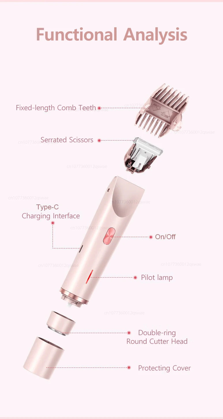 Women's Electric Shaver — Dual-Head Body & Bikini Trimmer