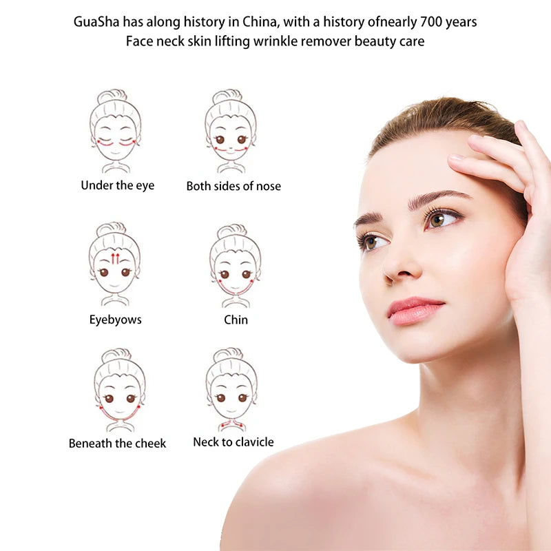 Gua Sha Facial Massage Stone — Face & Body Scraping Tool