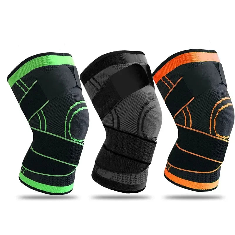Knee Compression Sleeve with Adjustable Straps — All-Day Support