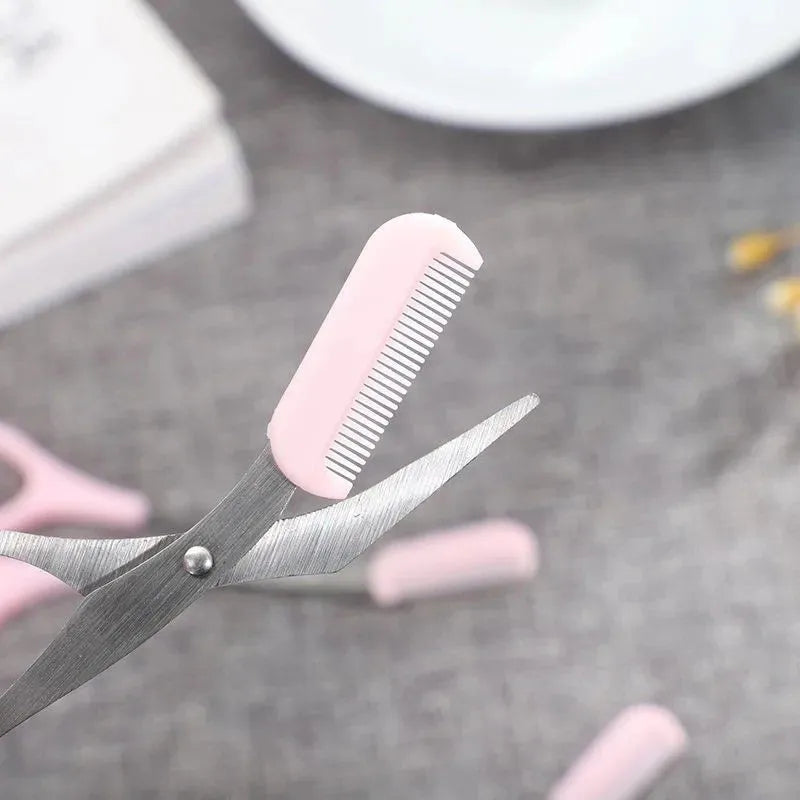 Eyebrow Trimming Scissors with Comb — Precision Grooming