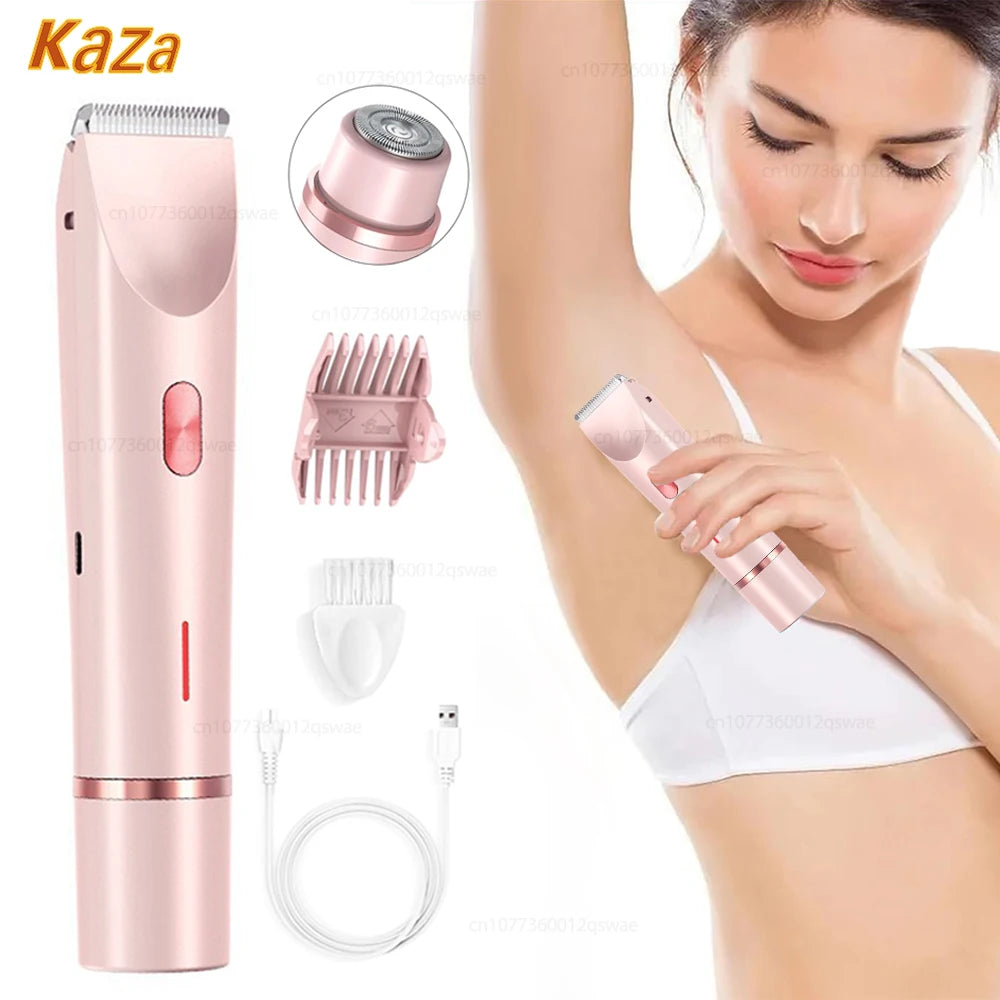Women's Electric Shaver — Dual-Head Body & Bikini Trimmer