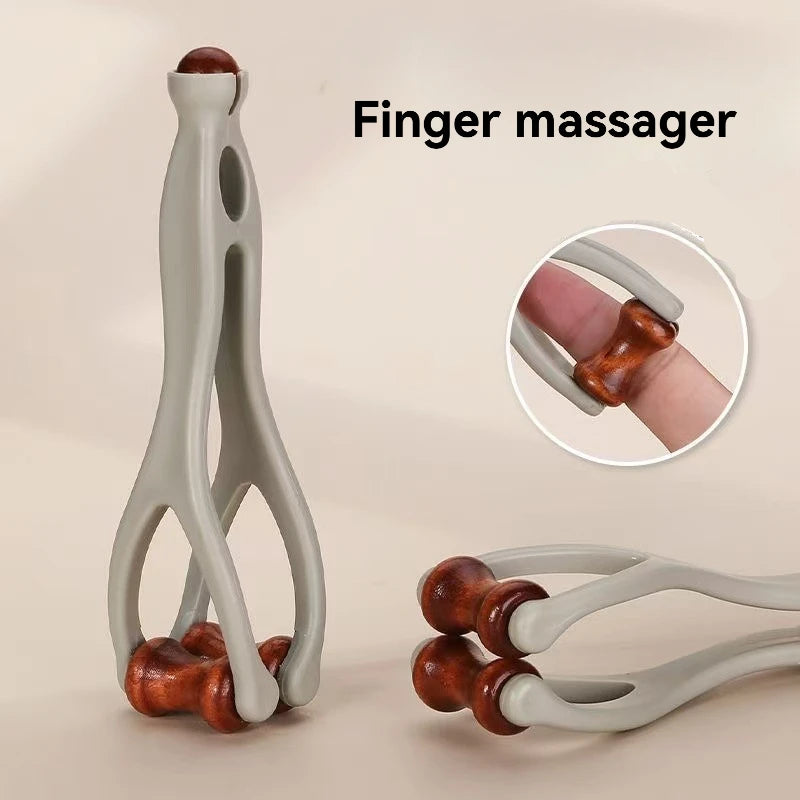 Dual-Row Roller Finger Massager for Hand Fatigue Relief