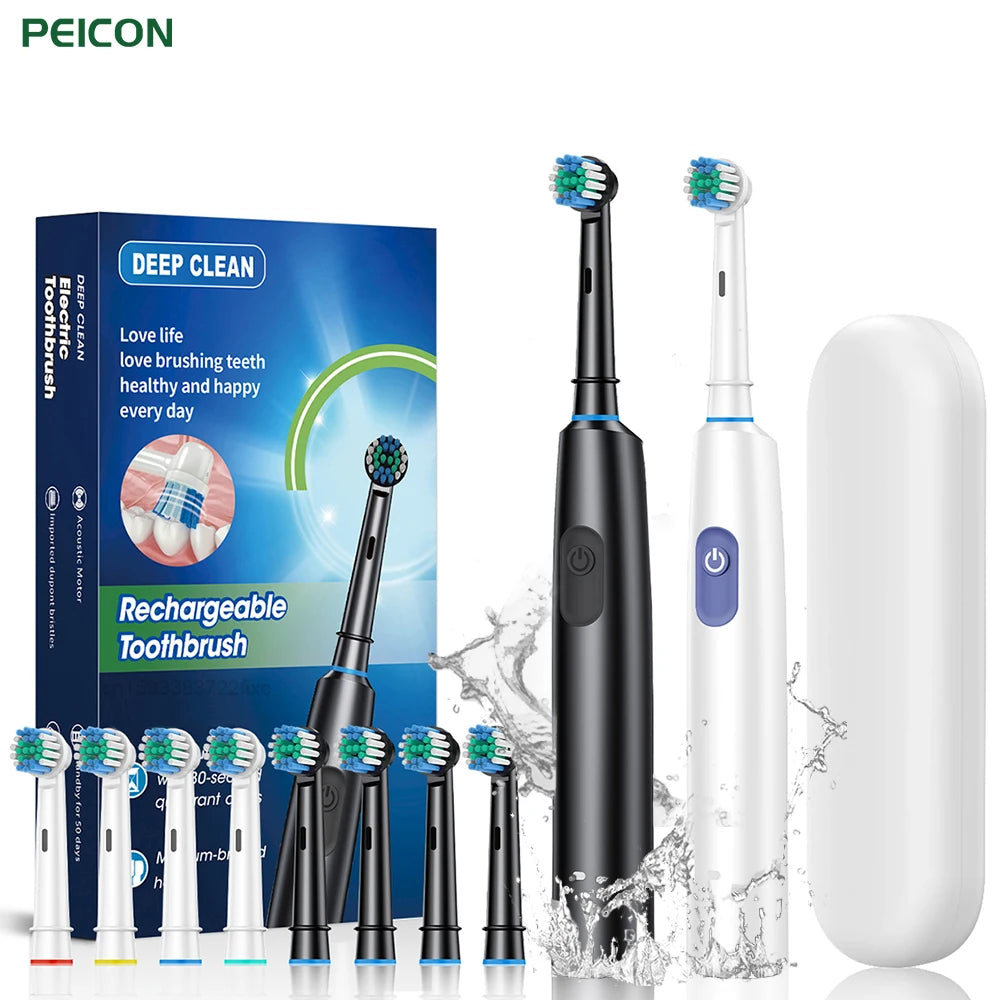 Rotating Electric Toothbrush with Multiple Cleaning Modes