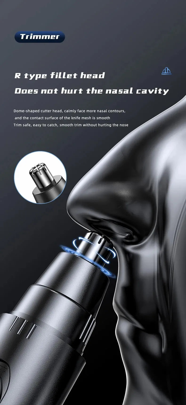 Painless Electric Nose & Ear Hair Trimmer
