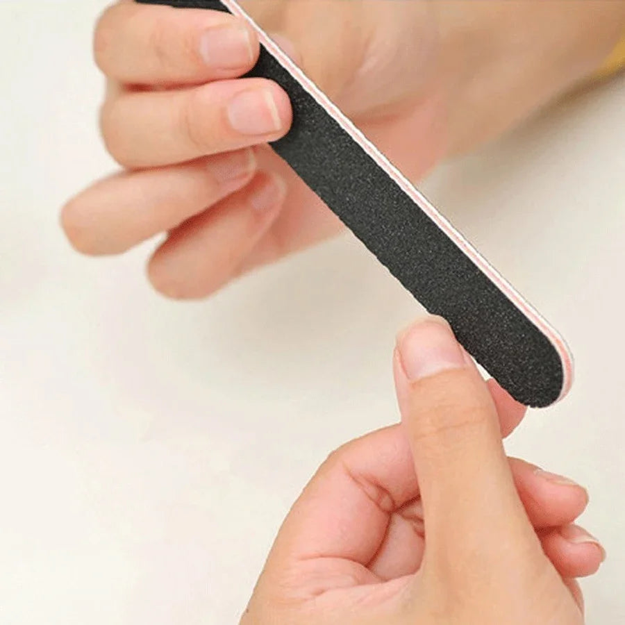 Emery Board Nail Files, 5-Pack — Double-Sided Sandpaper Files