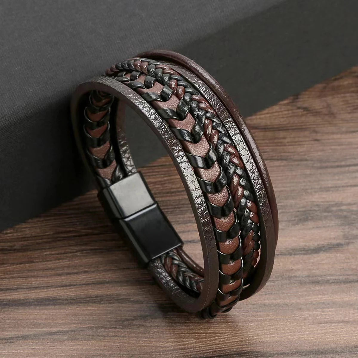 Men's Multi-Layer Braided Leather Bracelet