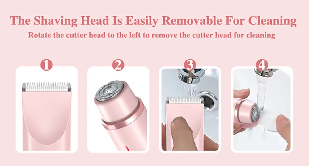 Women's Electric Shaver — Dual-Head Body & Bikini Trimmer