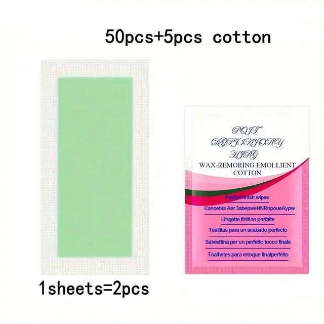 Cold Wax Hair Removal Strips — Face, Body & Legs