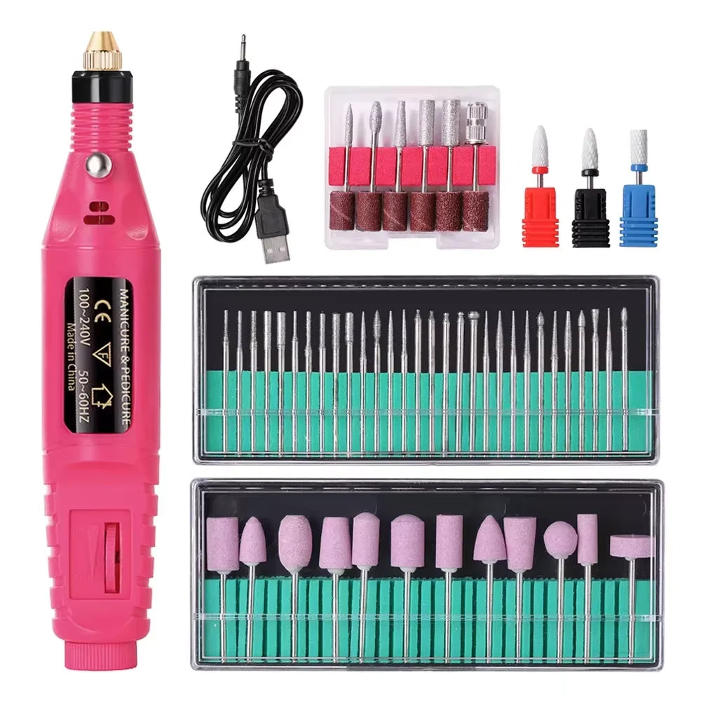 LULAA Electric Nail Drill Machine Set — Manicure & Pedicure Kit