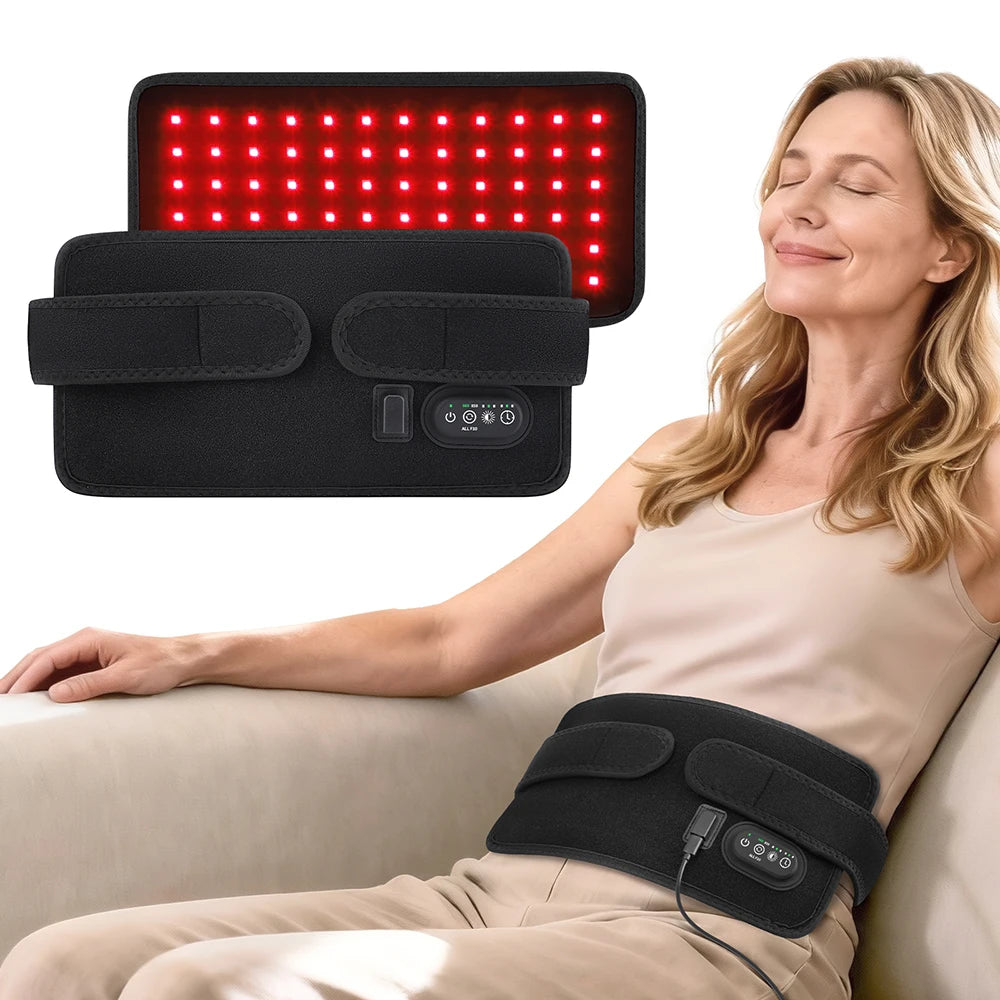 72-LED Red Light Therapy Wrap for Back, Waist & Abdomen