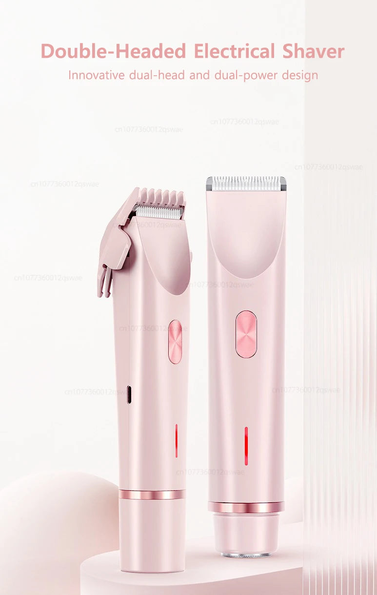 Women's Electric Shaver — Dual-Head Body & Bikini Trimmer