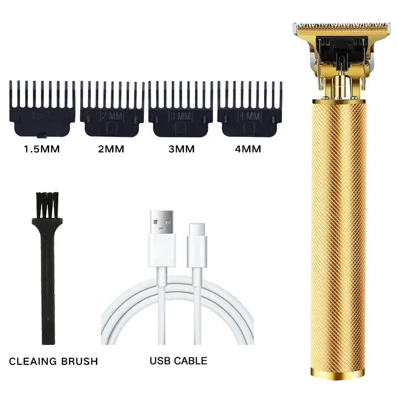 Rechargeable Hair Clipper with Engraved Design