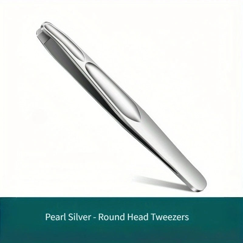 Round-Head Precision Tweezers for Eyebrows & Facial Hair