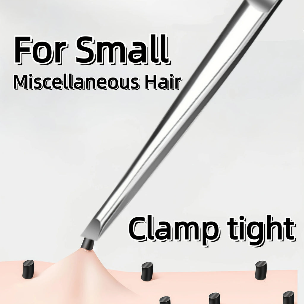 Slant-Tip Stainless Steel Tweezers — Eyebrow Tool