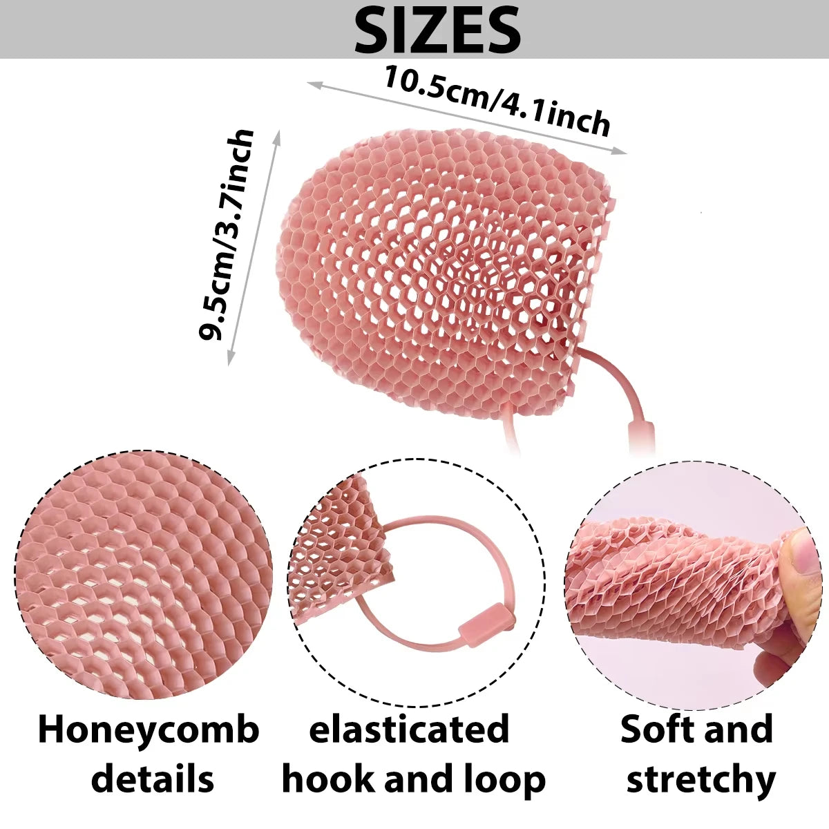 Honeycomb Exfoliating Shower Finger Caps — Bath Mitt