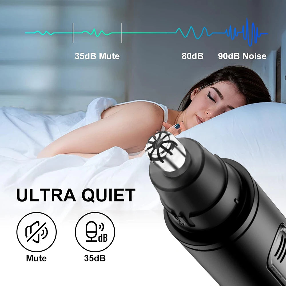 Rechargeable Nose & Ear Hair Trimmer with LED Battery Display