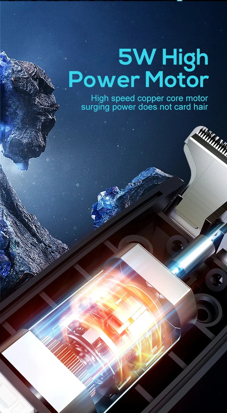 USB Rechargeable Hair & Beard Trimmer — Adjustable Cutter Head