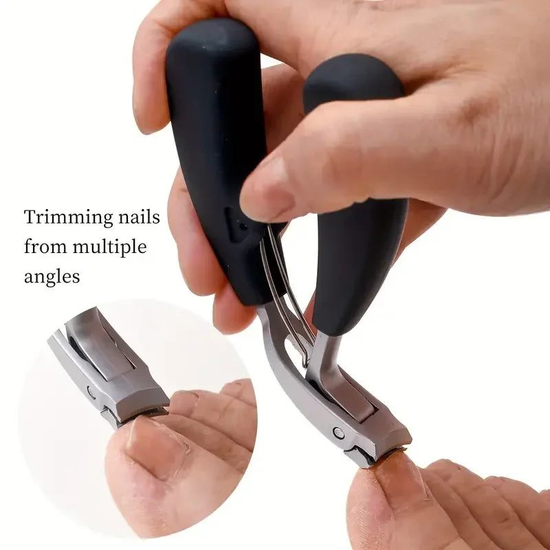 Heavy-Duty Arc Blade Nail Clippers — Wide Jaw for Thick Nails