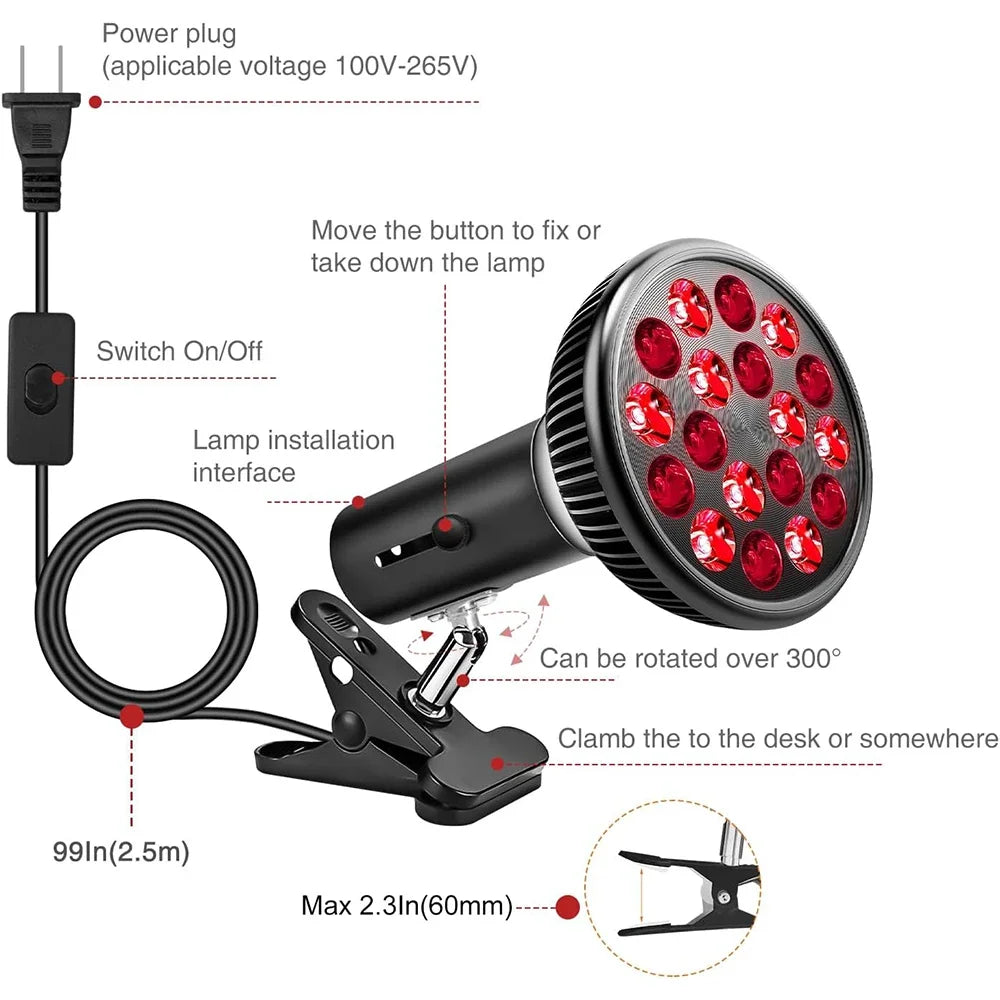 54W Red & Infrared Light Therapy Panel — Face & Body