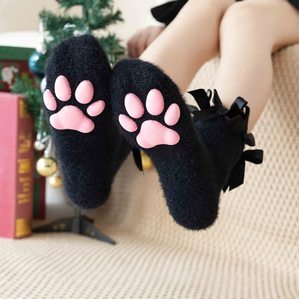3D Cat Claw Thigh-High Socks — Cute Compression-Style Stockings