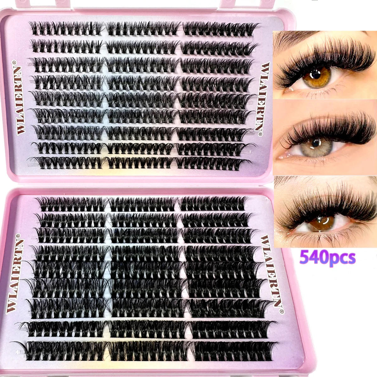 Faux Mink Individual Lash Clusters, Mixed Lengths