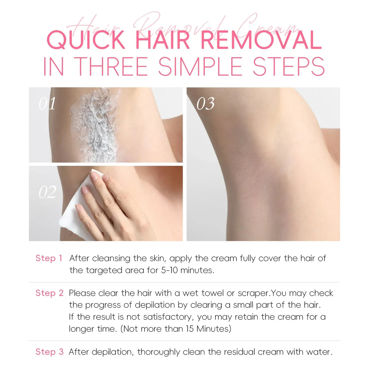 LAIKOU Hair Removal Cream — Gentle Body & Intimate Area Formula, 50g