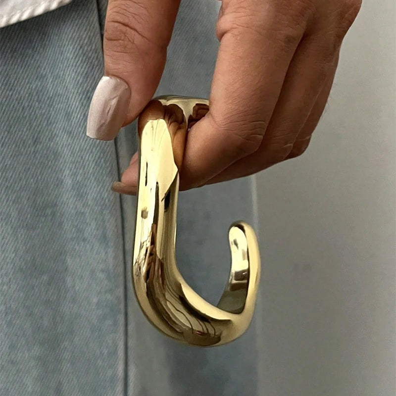 Wavy Resin Cuff Bangle Set (3-Piece Stackable)